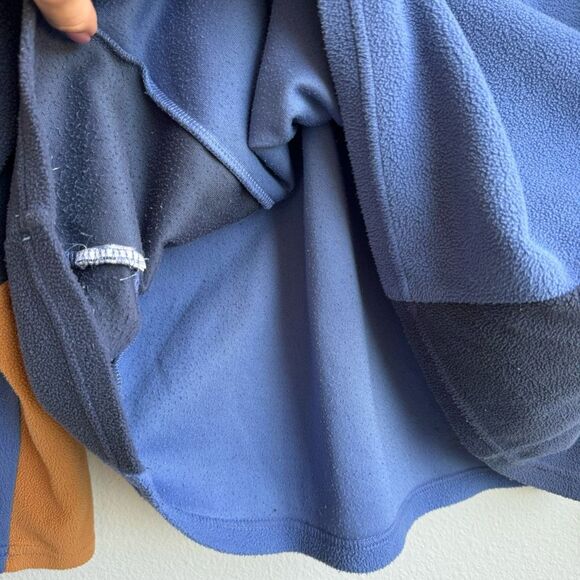 $5/$25 Columbia Sweatshirt Womens XL Two Tone Fleece Quarter Zip Pullover Blue - Picture 7 of 7